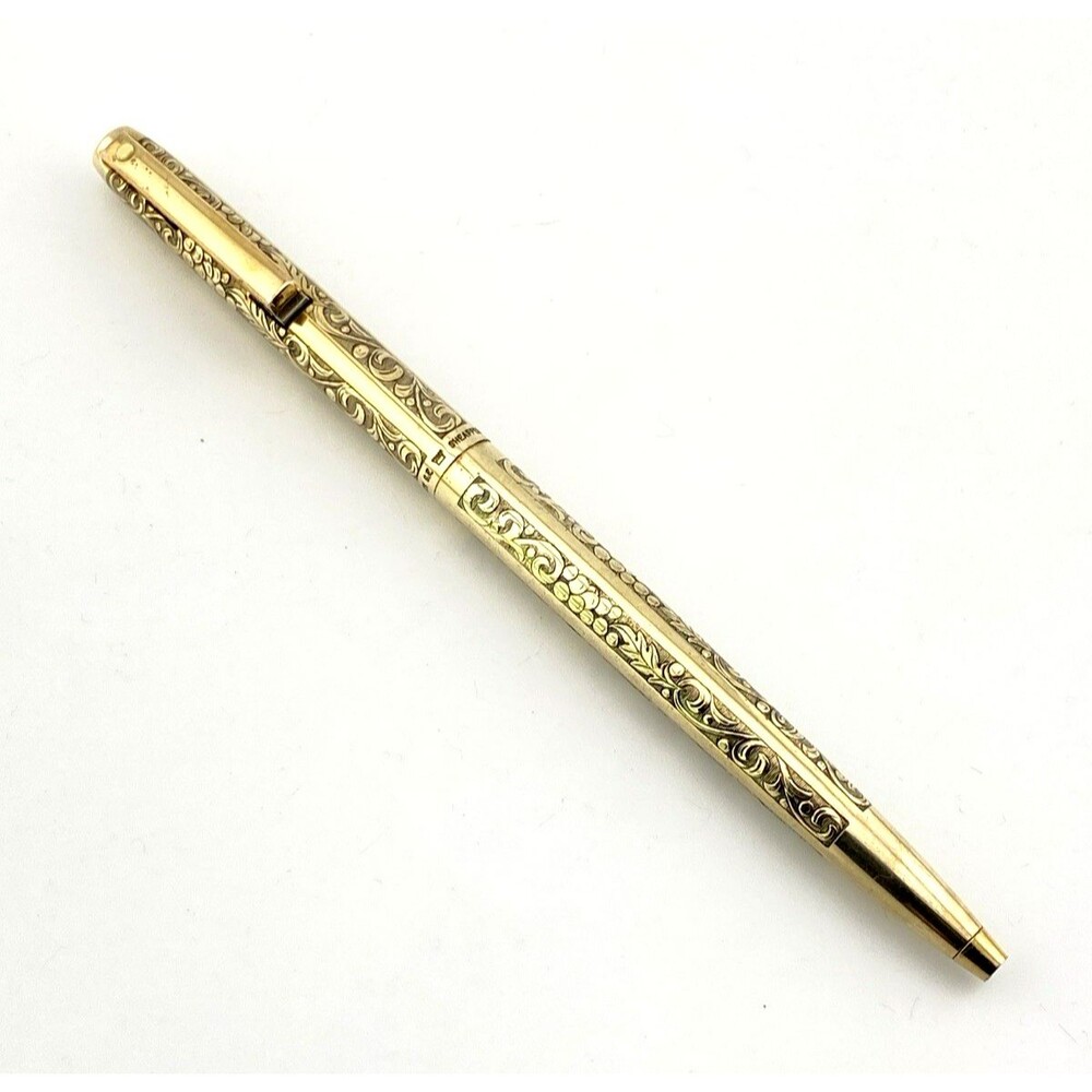 Vintage Sheaffer Imperial 12K Gold Filled Grapes Leaves Ballpoint Pen